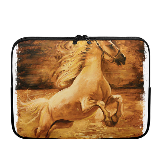 Vintage Horse Painting Print Laptop Sleeve
