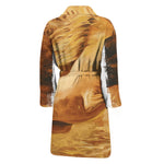 Vintage Horse Painting Print Men's Bathrobe