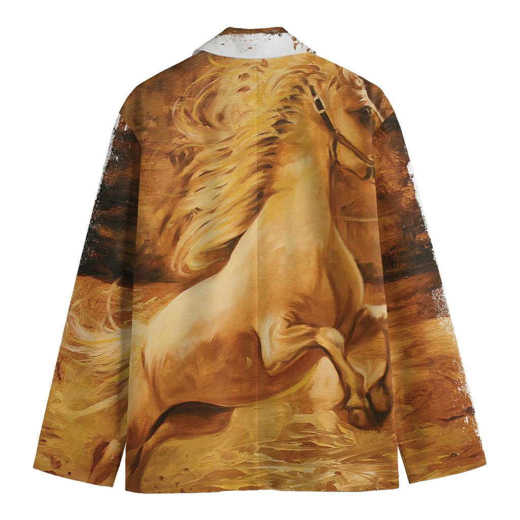 Vintage Horse Painting Print Men's Blazer