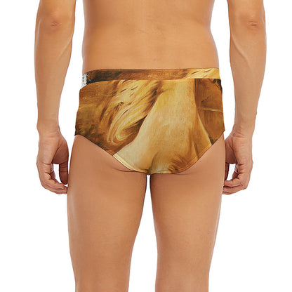 Vintage Horse Painting Print Men's Briefs