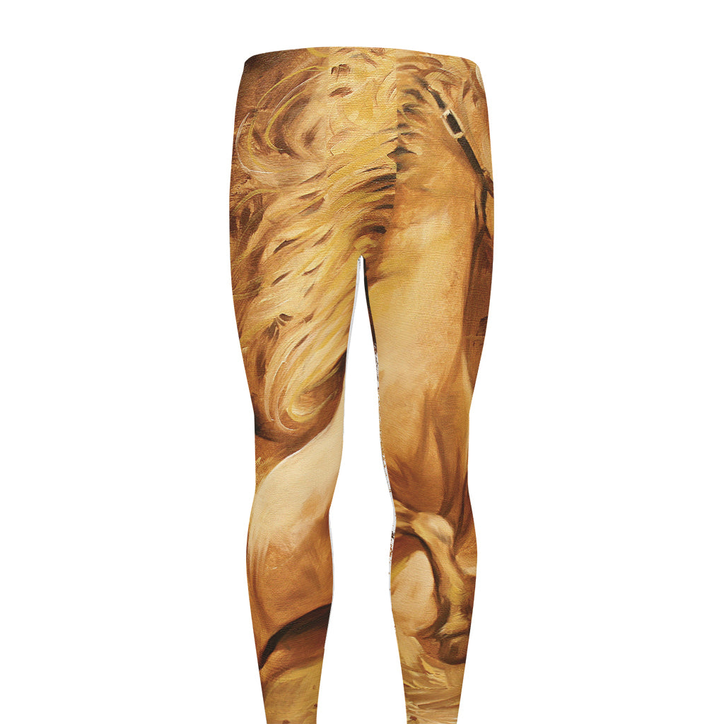 Vintage Horse Painting Print Men's leggings