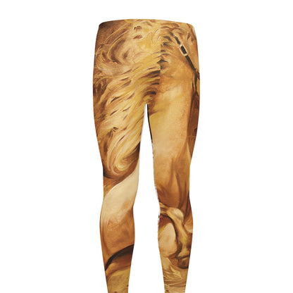 Vintage Horse Painting Print Men's leggings
