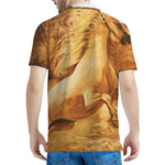 Vintage Horse Painting Print Men's Polo Shirt
