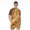 Vintage Horse Painting Print Men's Romper