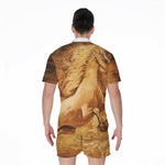 Vintage Horse Painting Print Men's Rompers