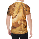 Vintage Horse Painting Print Men's Shirt