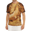 Vintage Horse Painting Print Men's Short Sleeve Rash Guard