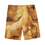 Vintage Horse Painting Print Men's Sports Shorts