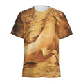 Vintage Horse Painting Print Men's Athletic T-Shirt