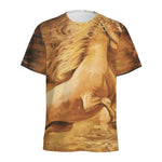 Vintage Horse Painting Print Men's Sports T-Shirt