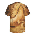 Vintage Horse Painting Print Men's Sports T-Shirt