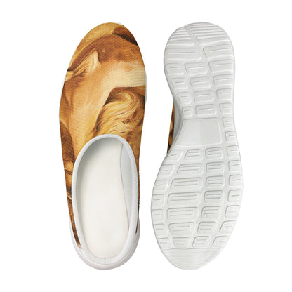 Vintage Horse Painting Print Mesh Casual Shoes