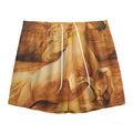 Vintage Horse Painting Print Mesh Shorts