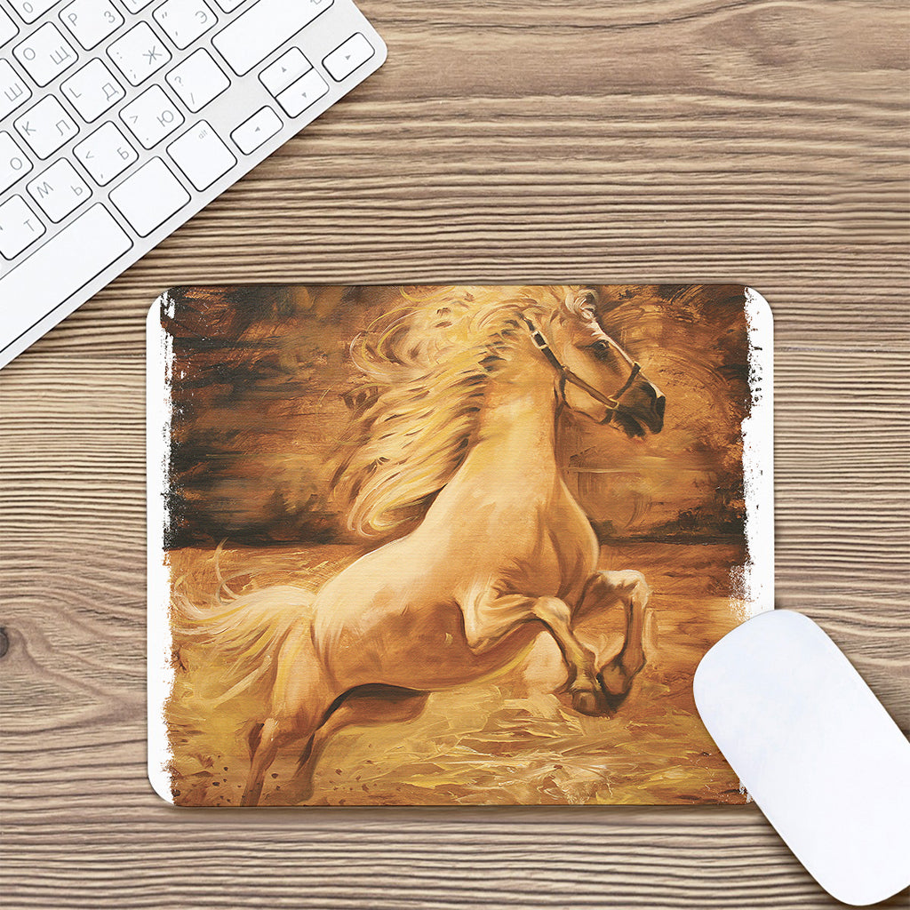 Vintage Horse Painting Print Mouse Pad