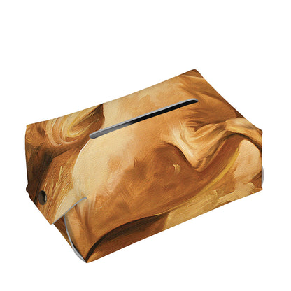 Vintage Horse Painting Print Rectangle Tissue Box Cover