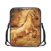 Vintage Horse Painting Print Rectangular Crossbody Bag