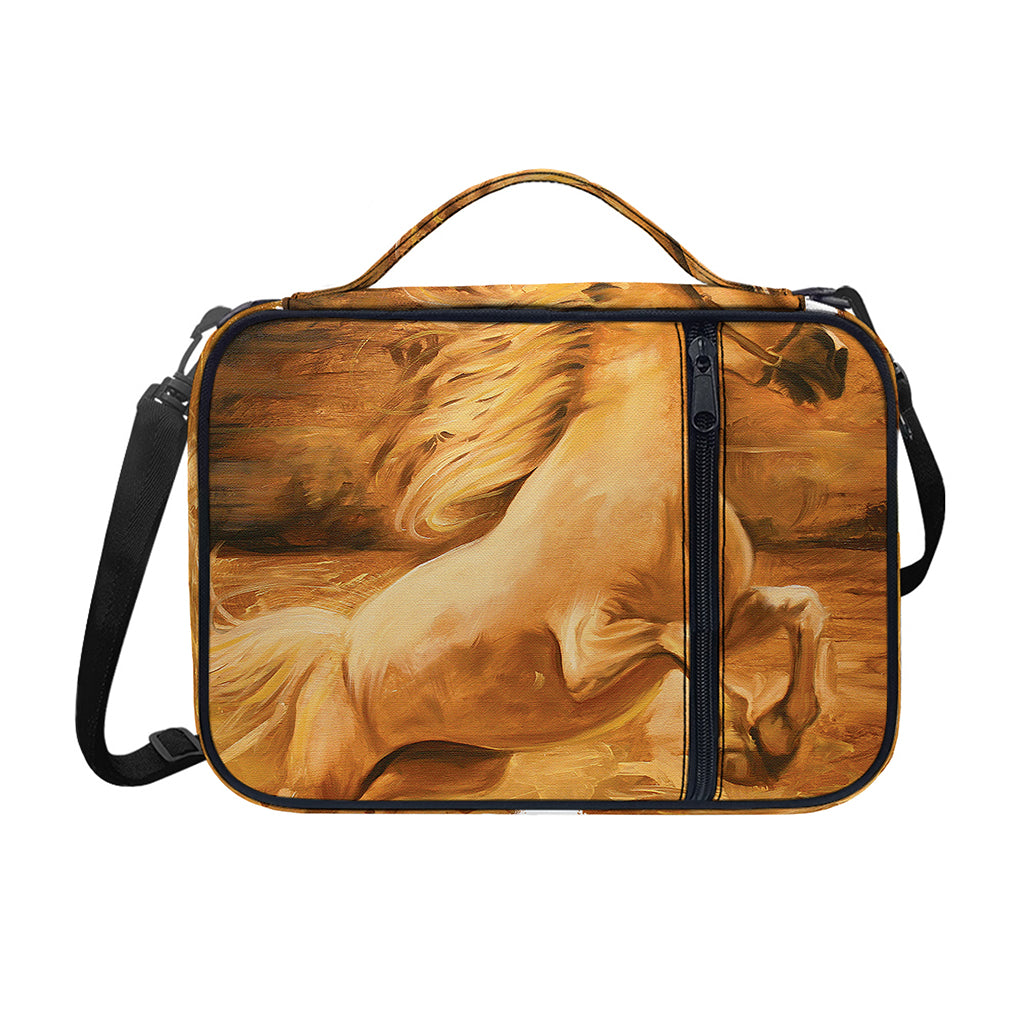 Vintage Horse Painting Print Shoulder Strap Bible Bag