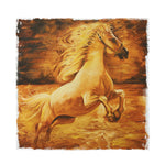 Vintage Horse Painting Print Silk Bandana