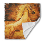 Vintage Horse Painting Print Silk Bandana