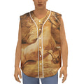Vintage Horse Painting Print Sleeveless Baseball Jersey