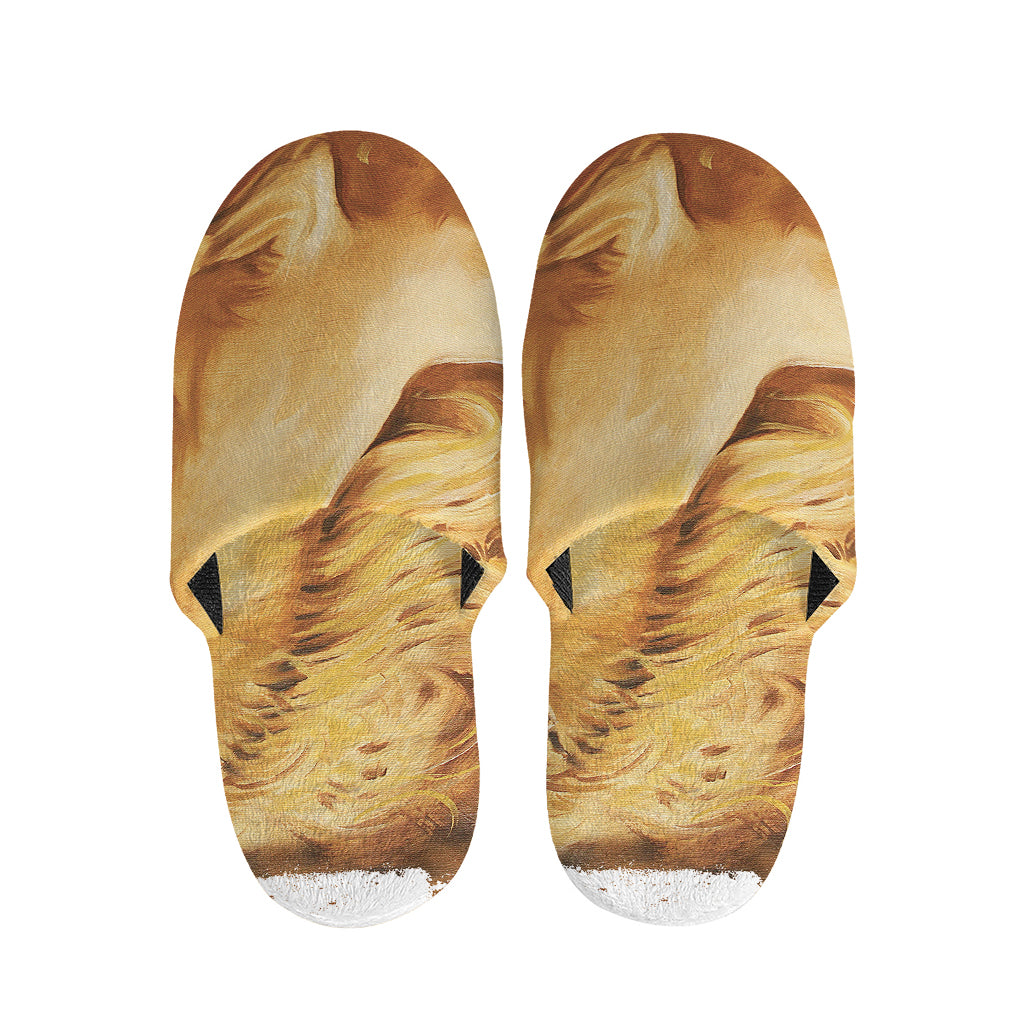 Vintage Horse Painting Print Slippers