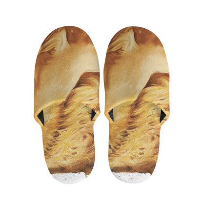 Vintage Horse Painting Print Slippers