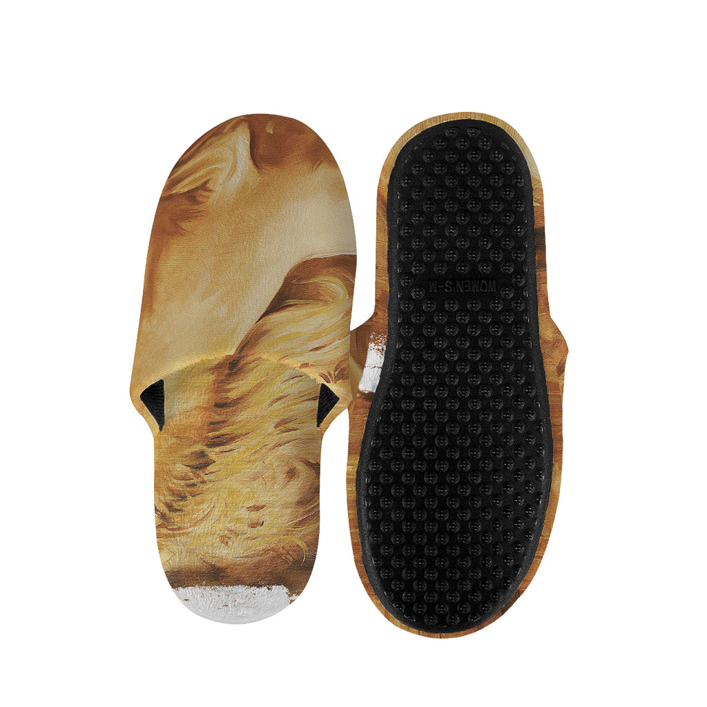 Vintage Horse Painting Print Slippers