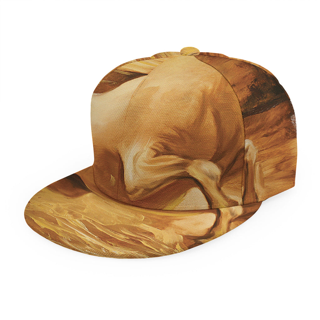 Vintage Horse Painting Print Snapback Cap