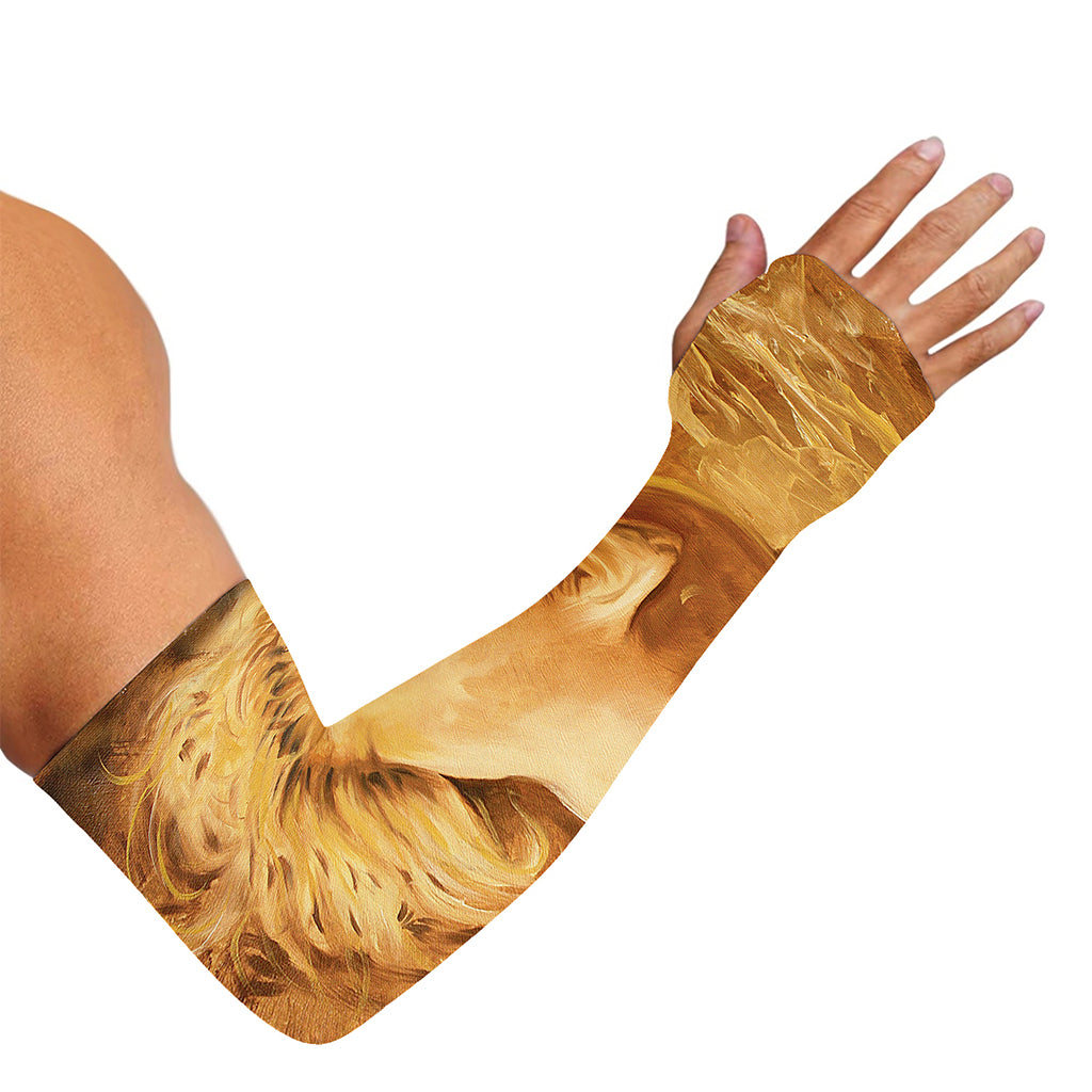 Vintage Horse Painting Print Sun Protection Arm Sleeves