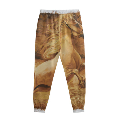 Vintage Horse Painting Print Sweatpants