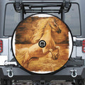 Vintage Horse Painting Print Tire Cover With Camera Hole