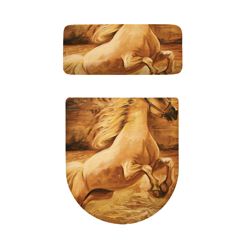 Vintage Horse Painting Print Toilet Lid And Tank Cover Set