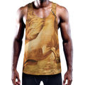 Vintage Horse Painting Print Men's Workout Tank Top
