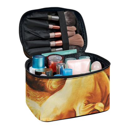 Vintage Horse Painting Print Travel Makeup Bag
