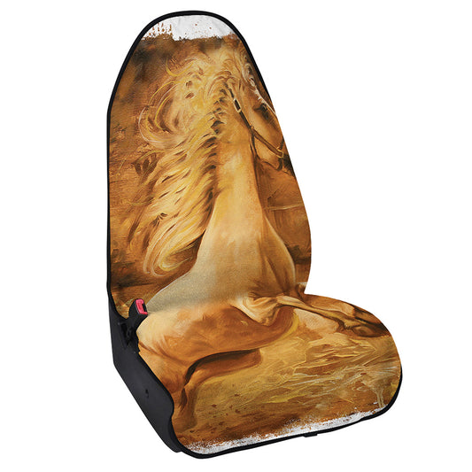 Vintage Horse Painting Print Waterproof Car Seat Cover
