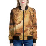 Vintage Horse Painting Print Women's Bomber Jacket