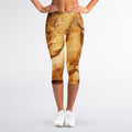 Vintage Horse Painting Print Women's Capri Leggings