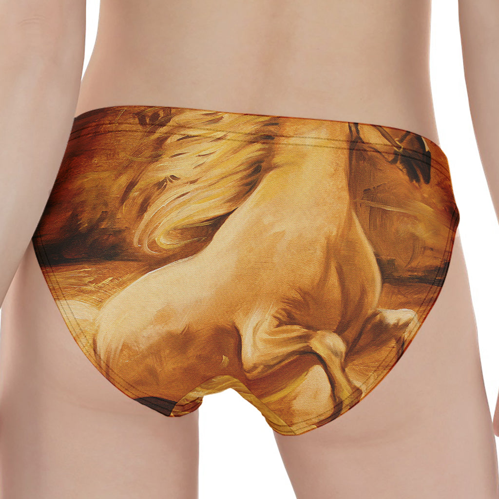 Vintage Horse Painting Print Women's Panties