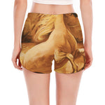 Vintage Horse Painting Print Women's Split Running Shorts