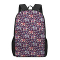 Vintage Indian Elephant Pattern Print 17 Inch Backpack