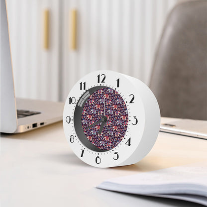Vintage Indian Elephant Pattern Print Alarm Clock