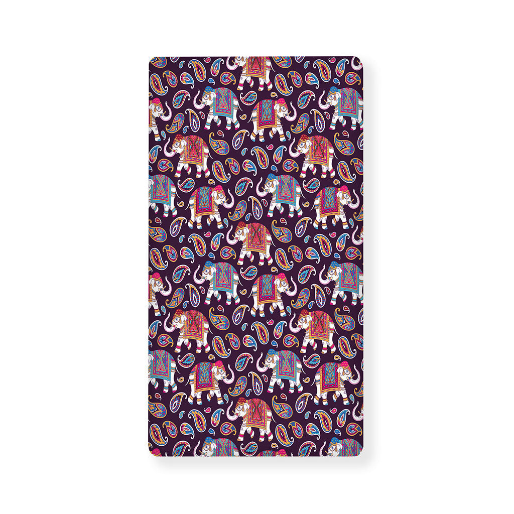 Vintage Indian Elephant Pattern Print Baby Crib Sheet