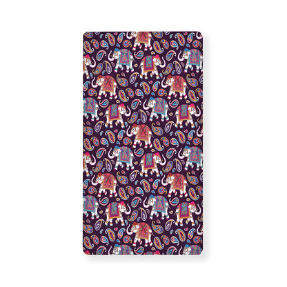 Vintage Indian Elephant Pattern Print Baby Crib Sheet