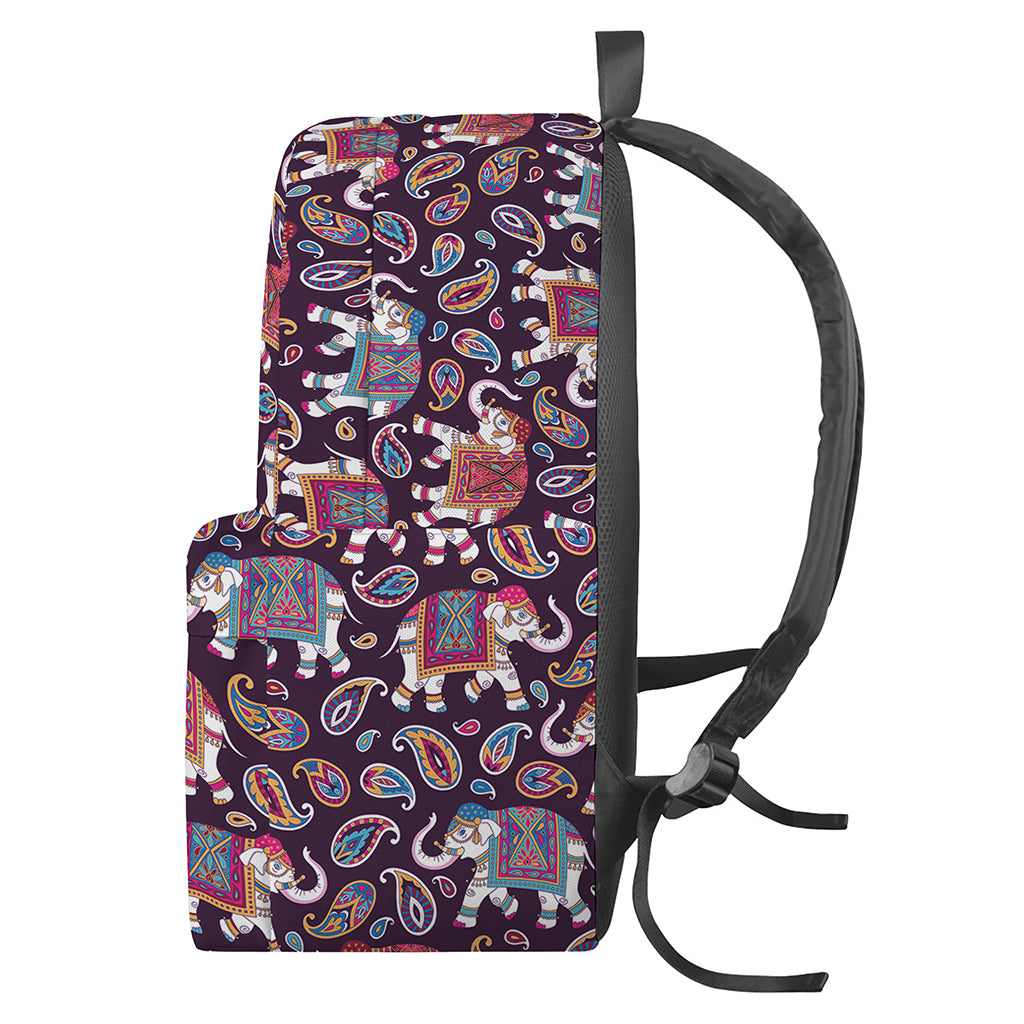 Vintage Indian Elephant Pattern Print Backpack