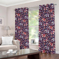 Vintage Indian Elephant Pattern Print Dimout Grommet Curtains
