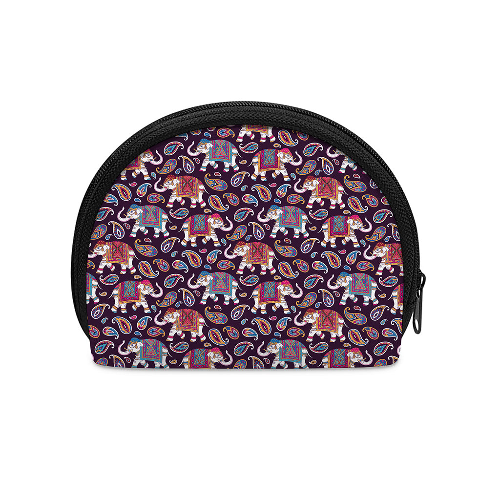Vintage Indian Elephant Pattern Print Coin Purse