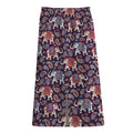 Vintage Indian Elephant Pattern Print Cotton Front Slit Maxi Skirt