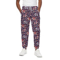 Vintage Indian Elephant Pattern Print Cotton Sweatpants