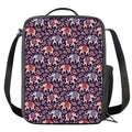 Vintage Indian Elephant Pattern Print Crossbody Lunch Bag