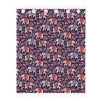 Vintage Indian Elephant Pattern Print Curtain